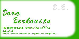 dora berkovits business card